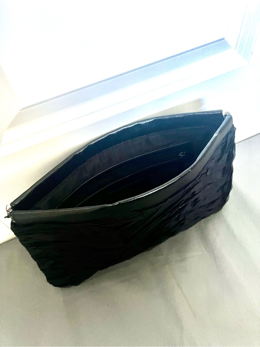 Express Dressy Black Ruffle Clutch - Picture 13 of 13
